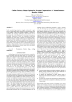 Online factory shops option for sewing cooperatives : a manufacturer-retailer model