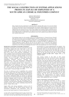 The social construction of systems applications products (SAP) R/3 by employees of a South African chemical industries company.