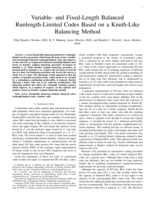 Variable- and fixed-length balanced runlength-limited codes based on a Knuth-like balancing method