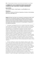 A commentary on the tensions between second-order cybernetics and traditional academic conferences