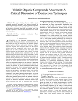 Volatile organic compounds abatement : a critical discussion of destruction techniques