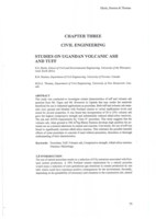 Studies of Ugandan Volcanic Ash and Tuff