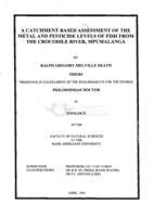 A catchment-based assessment of the metal and pesticide levels of fish from the Crocodile River, Mpumalanga