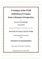 A critique of the PTSD definition of trauma from a woman's perspective