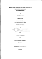 Methods for the enumeration and viability assessment of Mycobacterium tuberculosis: a comparative study