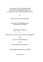 A steady-state model for the high-pressure side of a unitary air-conditioning unit