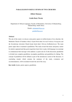 Parallelism in isiZulu hymns of two churches