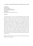 Core subjects in Accounting academic programmes : development of pervasive skills