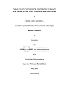 Public-private partnerships' contribution to quality healthcare : a case study of South Africa after 1994