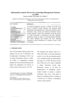 Information security drivers for e-Learning Management Systems (e-LMS)