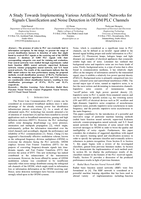 A study towards implementing various Artificial Neural Networks for signals classification and noise detection in OFDM/PLC channels