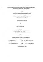 Industrial development at Nkowankowa : a geographical analysis