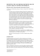 Identifying the cost drivers for pricing health & safety (H&S) on construction projects