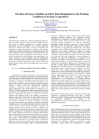 The role of factory facilities on safety risk management in the working conditions in sewing co-operatives