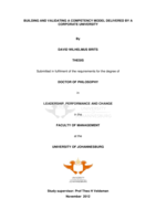 Building and validating a competency model delivered by a corporate university