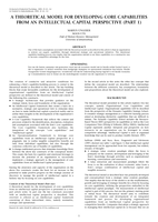 A theoretical model for developing core capabilities from an intellectual capital perspective (Part 1).