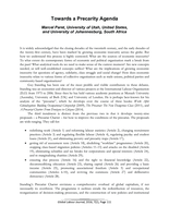 Towards a precarity agenda