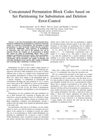 Concatenated permutation block codes based on set partitioning for substitution and deletion error-control