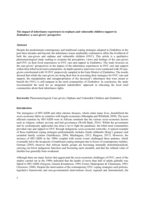 The impact of inheritance experiences in orphans and vulnerable children support in Zimbabwe : a caregivers' perspective