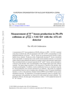 Measurement of W+- boson production in Pb+Pb collisions at p sNN = 5:02 TeV with the ATLAS detector