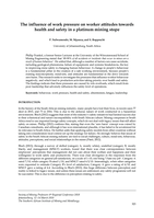The influence of work pressure on worker attitudes towards health and safety in a platinum mining stope