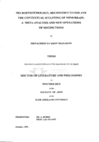 Neuroepistemology, deconstructivism and the contextual sculpting of mind/brain : a meta-analysis and new operations of distinctions