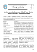 Erosion-corrosion behaviour of dual phase medium carbon steel using a designed slurry pot