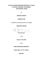 The relationship between personality traits, attitudes towards the Internet and Internet usage
