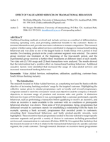 Effect of value-added services on transactional behaviour