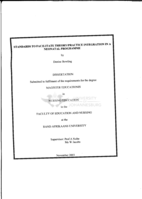 Standards to facilitate theory/practice integration in a neonatal programme