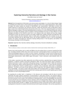Exploring interactive narrative and ideology in war games