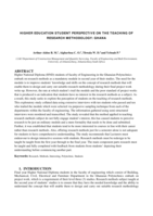 Higher education student perspective on the teaching of research methodology : Ghana