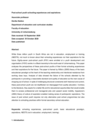 Post-school youth schooling experiences and aspirations