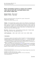 Binary permutation sequences as subsets of Levenshtein codes, spectral null codes, run-length limited codes and constant weight codes
