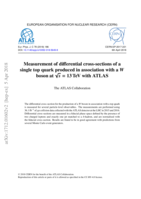 Measurement of differential cross-sections of a single top quark produced in association with a W boson at √s = 13 TeV with ATLAS