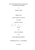 The in vitro propagation of Sparaxis sp. and other related genera