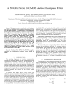 A 50 GHz SiGe BiCMOS active bandpass filter