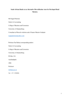 South African bonds as an alternative diversification asset for developed bond markets