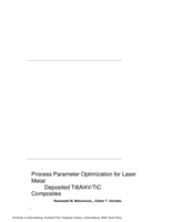 Process parameter optimization for laser metal deposited Ti6Al4V/TiC composites