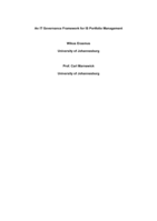 An IT Governance framework for IS portfolio management