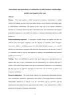 Antecedents and postcedents of satisfaction in seller-business relationships : positive and negative alter egos