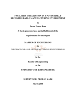 Facilities integration in a potentially reconfigurable manufacturing environment