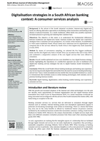 Digitalisation strategies in a South African banking context : a consumer services analysis