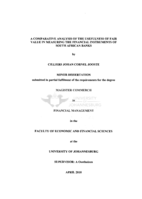 A comparative analysis of the usefulness of fair value in measuring the financial instruments of South African banks