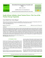South African attitudes about nuclear power : the case of the nuclear energy expansion