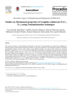 Studies on Mechanical properties of Graphite reinforced Ti (Cx, N1-x) using nanoindentation techniques
