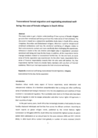 Transnational forced migration and negotiating emotional well-being : the case of women refugees in South Africa