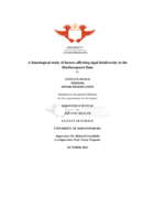 A limnological study of factors affecting algal biodiversity in the Hartbeespoort Dam