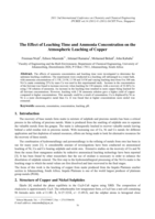 The effect of leaching time and ammonia concentration on the atmospheric leaching of copper