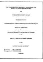 The experience of midwives delivering the babies of HIV positive women